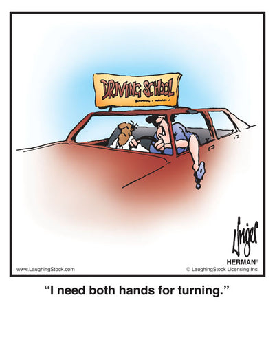 I need both hands for turning.