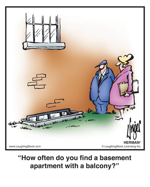 How often do you find a basement apartment with a balcony?