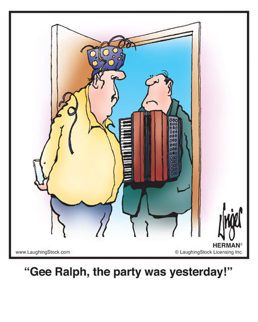Gee Ralph, the party was yesterday!