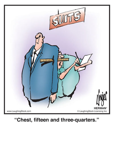 Chest, fifteen and three-quarters.