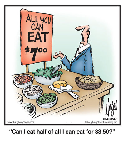 Can I eat half of all I can eat for $3.50?