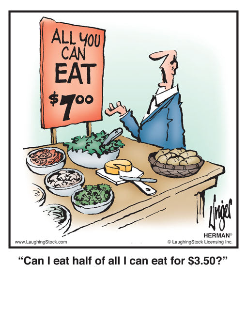 Can I eat half of all I can eat for $3.50?
