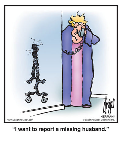 I want to report a missing husband.