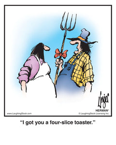 I got you a four-slice toaster.