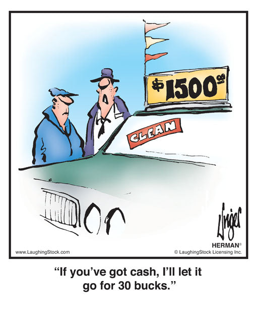 If you’ve got cash, I’ll let it go for 30 bucks.