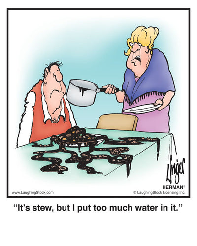 It’s stew, but I put too much water in it.