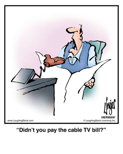 Didn’t you pay the cable TV bill?