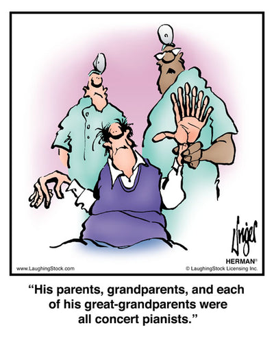 His parents, grandparents, and each of his great-grandparents were all concert pianists.