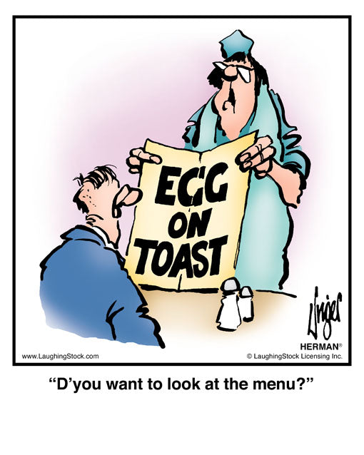 D’you want to look at the menu?