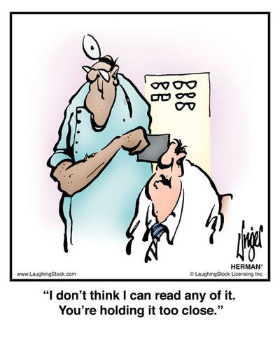 I don’t think I can read any of it. You’re holding it too close.