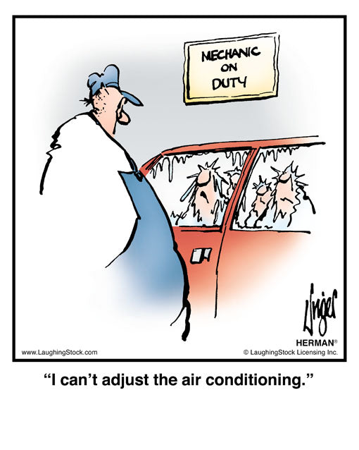 I can’t adjust the air conditioning.