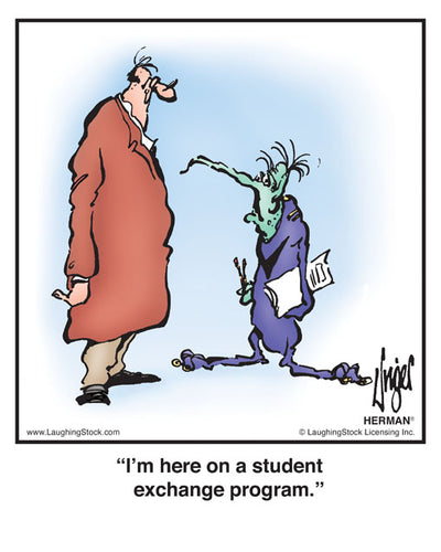 I’m here on a student exchange program.