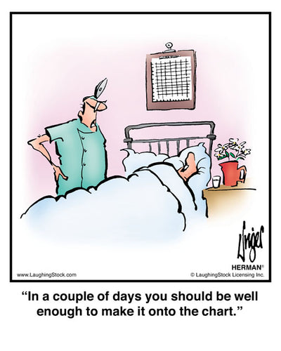 In a couple of days you should be well enough to make it onto the chart.