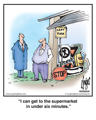 I can get to the supermarket in under six minutes.