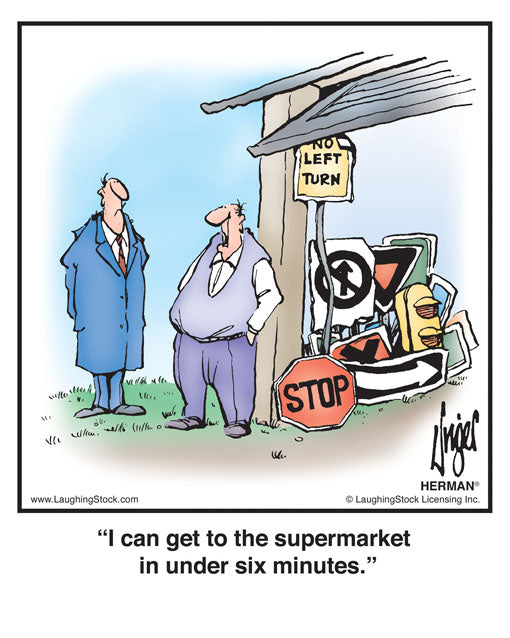 I can get to the supermarket in under six minutes.