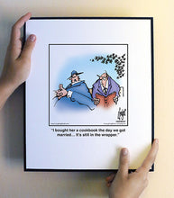 Load image into Gallery viewer, I bought her a cookbook the day we got married… It’s still in the wrapper.