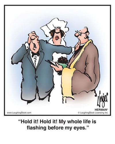 Hold it! Hold it! My whole life is flashing before my eyes.