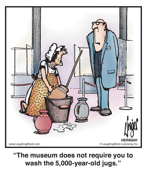 The museum does not require you to wash the 5,000-year-old jugs.