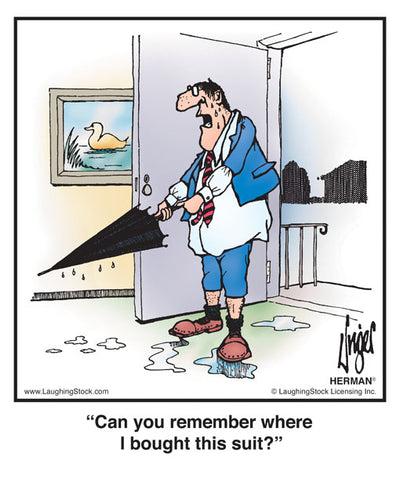 Can you remember where I bought this suit?