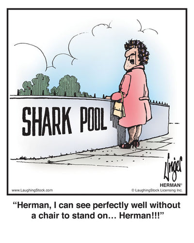 Herman, I can see perfectly well without a chair to stand on… Herman!!!