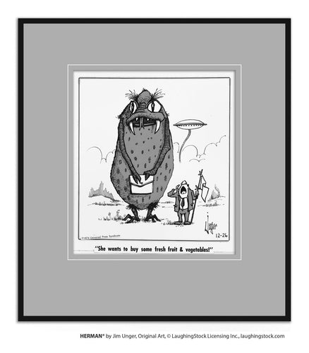 She wants to buy some fresh fruit and vegetables!