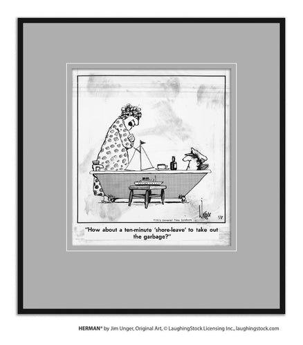 How about a ten-minute ‘shore-leave’ to take out the garbage?