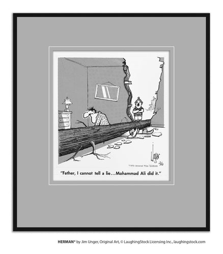 Father, I cannot tell a lie… Mohammad Ali did it.