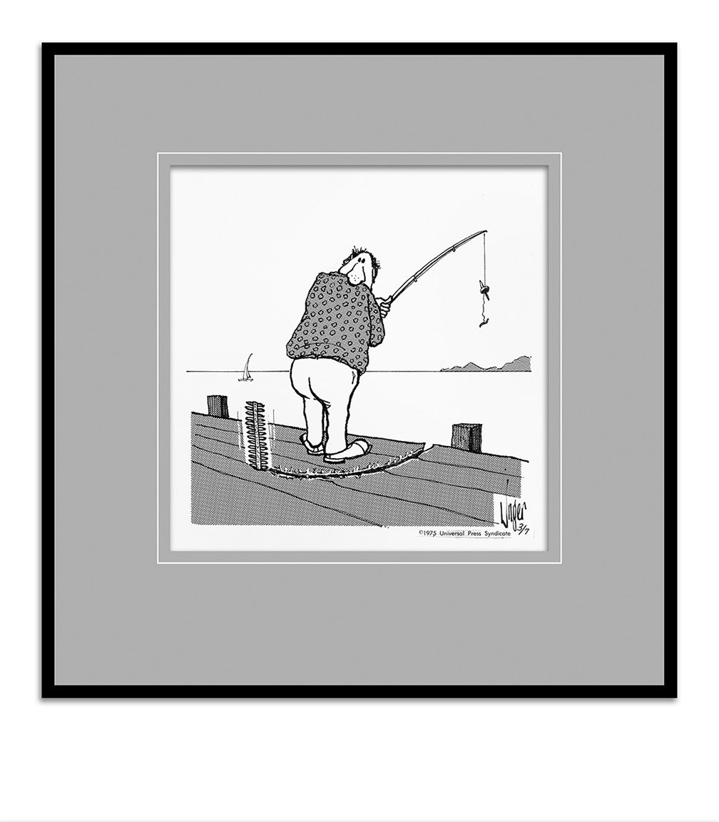 NO CAPTION, fish sawing around fisherman on deck