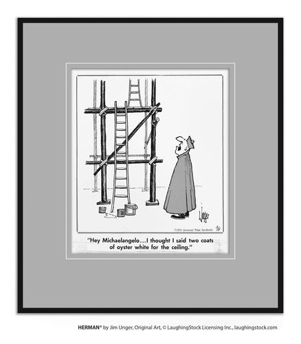 Hey Michelangelo… I thought I said two coats of oyster white for the ceiling.