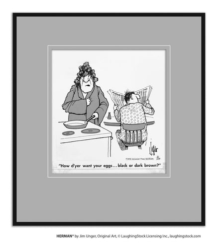 How d’yer want your eggs… black or dark brown?