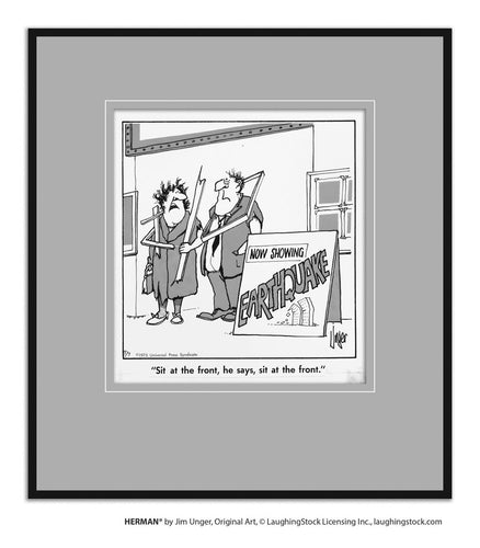 Sit at the front, he says. Sit at the front.