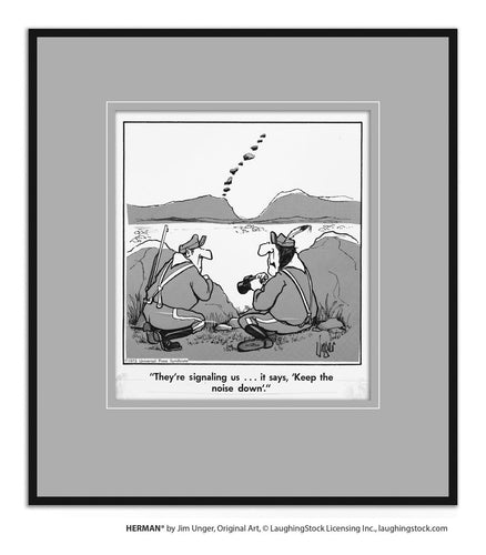 They’re signaling us… it says, ‘Keep the noise down’.