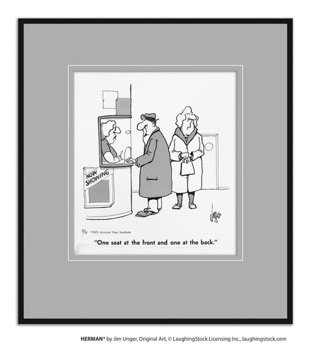 One seat at the front and one seat at the back.