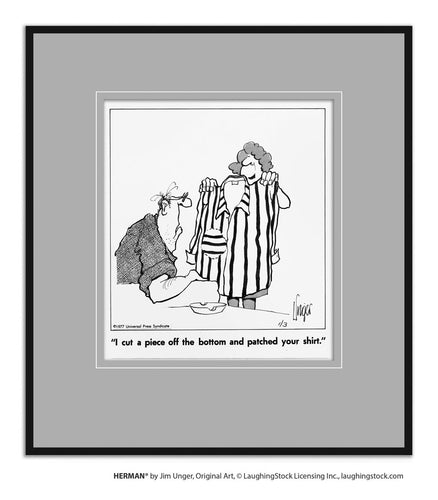 I cut a piece off the bottom and patched your shirt.