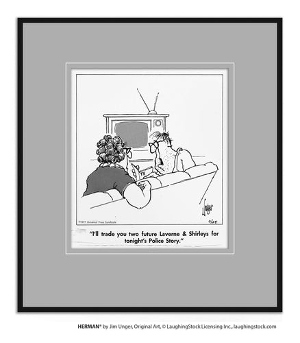 I’ll trade you two future Laverne and Shirleys for tonight’s Police Story.