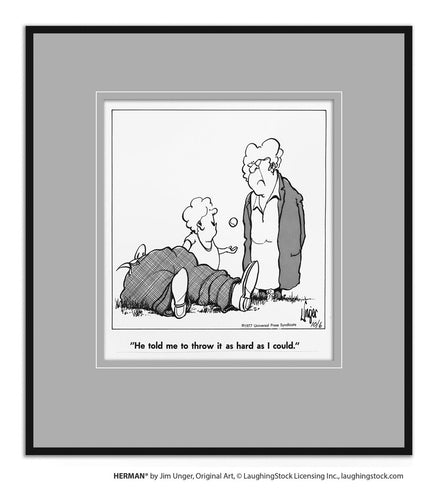 He told me to throw it as hard as I could.