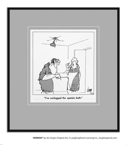 I’ve unclogged the upstairs bath.