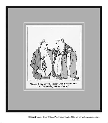 Listen, if you buy the jacket, we’ll burn the one you’re wearing free of charge.