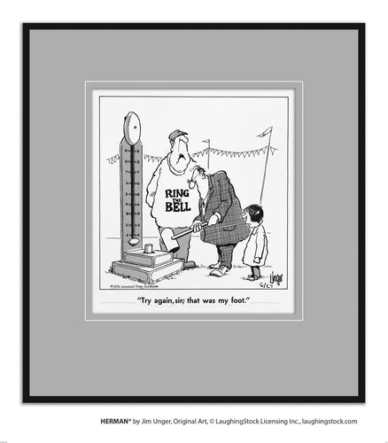 Try again, sir; that was my foot.