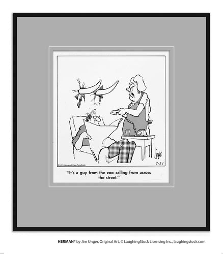 It’s a guy from the zoo calling from across the street.