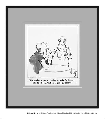 His teacher wants you to bake a cake for him to take to school. Must be a geology lesson.