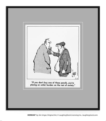 If you don’t buy one of these pencils, you’re placing an unfair burden on the rest of society.