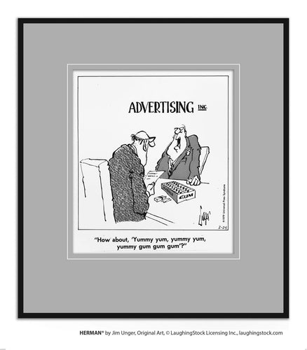 How about, ‘Yummy yum, yummy yum, yummy gum gum gum’?