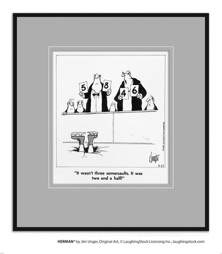 It wasn’t three somersaults. It was two and a half!