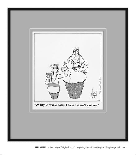 Oh boy! A whole dollar. I hope it doesn’t spoil me.