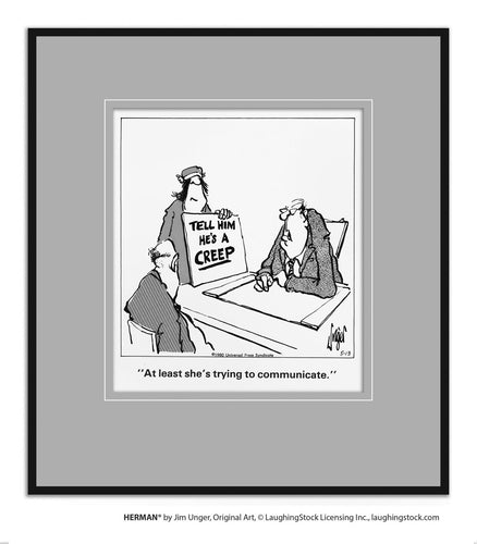 At least she’s trying to communicate.