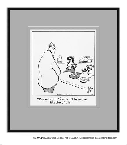 I’ve only got 5 cents. I’ll have one big bite of this.