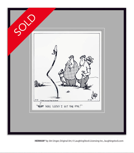 I was lucky I hit the pin!