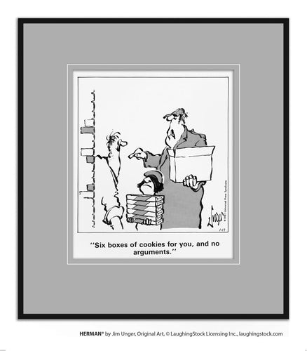 Six boxes of cookies for you, and no arguments.