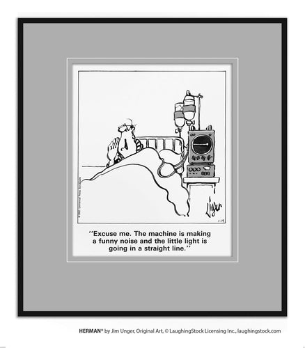 Excuse me. The machine is making a funny noise and the little light is going in a straight line.